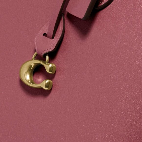 SOLD 1/18/26 ON LIVE SHOW NWT Coach Central Tote Refined Calf Leather Dusty Pink - Picture 5 of 6